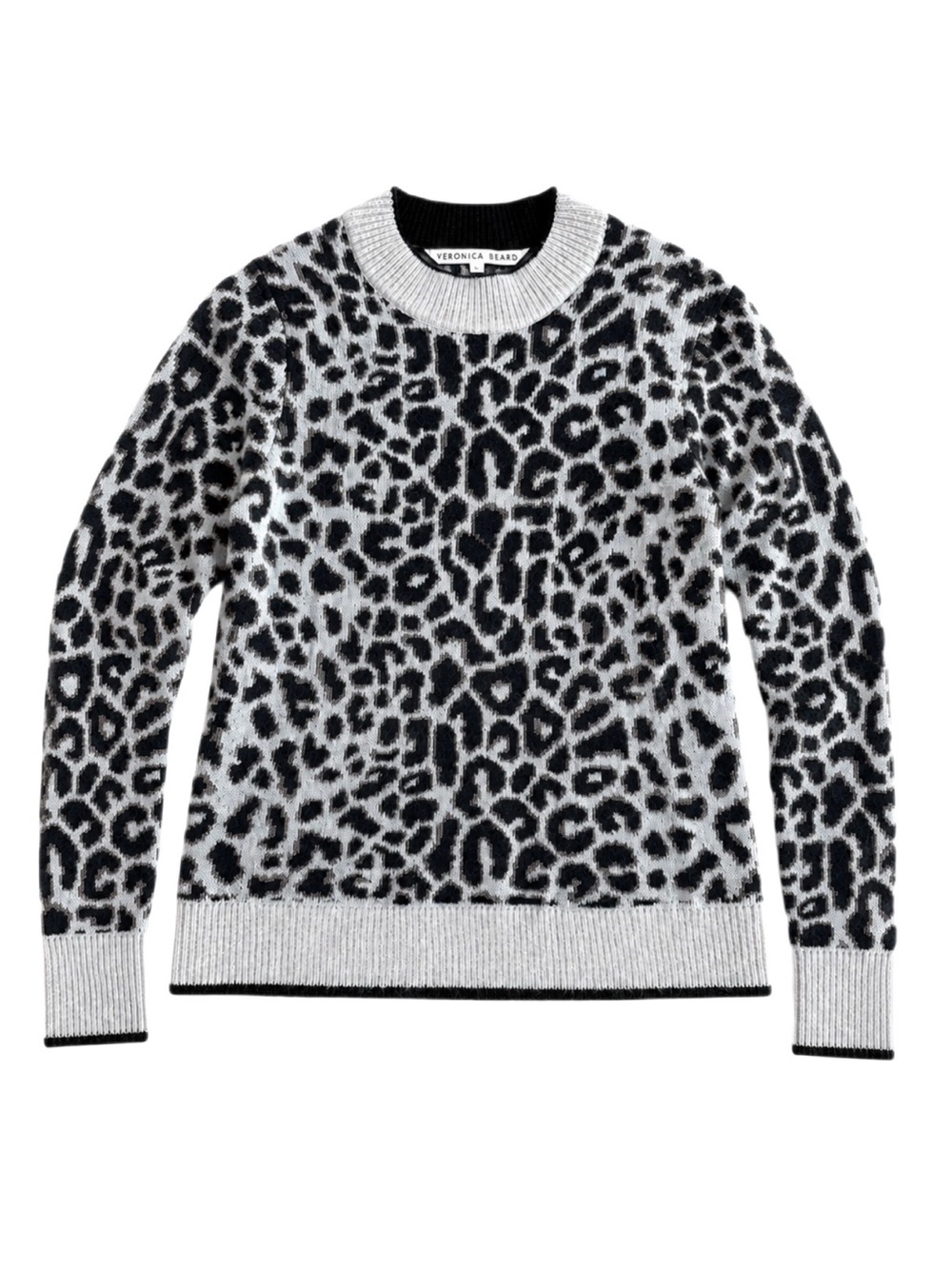Veronica Beard Tilda Leopard Alpaca Blend Sweater Size S